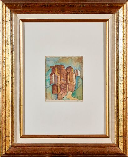 Henri ESPINOUZE (1915-1982)
Village view,...