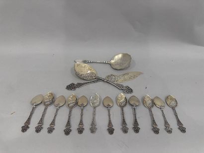 Emile PUIFORCAT
Silver and 925/°° gilt silver...