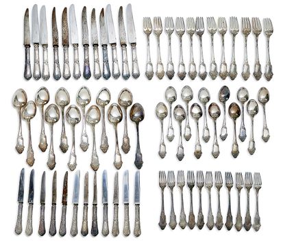 PART OF A 925/°° silver rocaille-style MENAGERE...