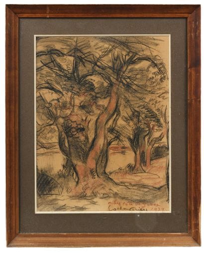 Emile OTHON FRIESZ (1879-1949)
Trees, 1939
Charcoal...