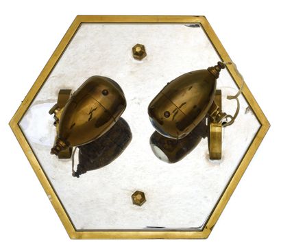 1970s work
Wall lamp in mirror and brass
H:...