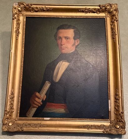 C. VAN PARYS 19th century
Portrait of a Mayor...