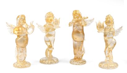 FORMIA MURANO
Gilded glass TABLE HOLDER composed...