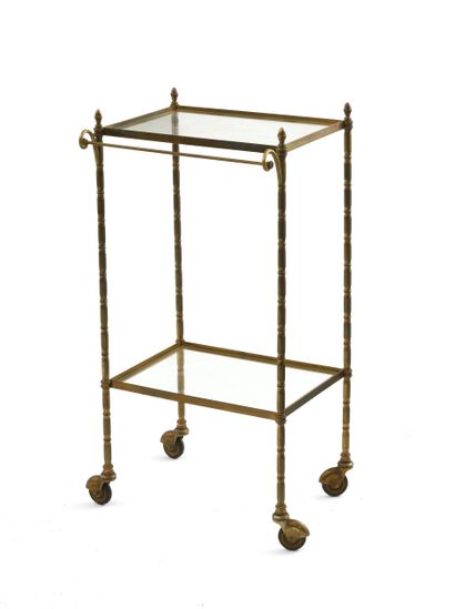 Maison BAGUES, attributed to
Wheeled sideboard...
