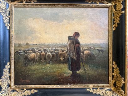 19th century school, BOUCAUD?
Shepherdess...
