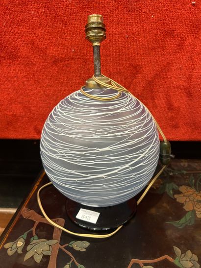 20th century work
Lamp in bluish glass with...