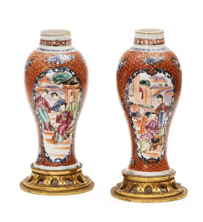 CHINA, Canton - QIANLONG period (1736 - 1795)
Pair...