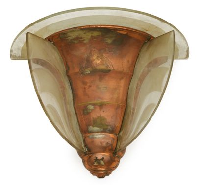 MODERNISTE work 
Sconce with copper-plated...