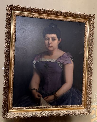 E. LOUTZ
Portrait of a Woman with a Fan,...