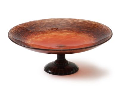 SCHNEIDER 
Red and brown marmorated glass...