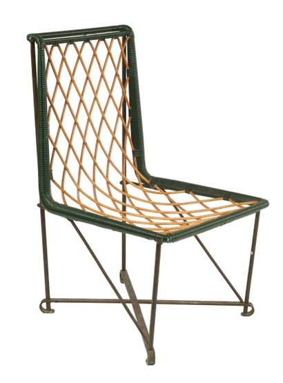 Work 1970
Chair with metal frame and partially...