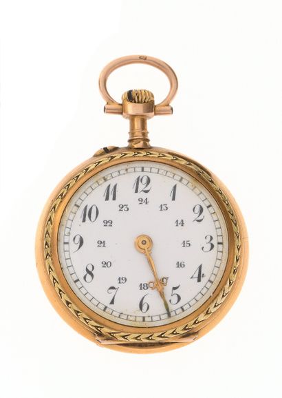 Montre de col
en or jaune 18k 750°/°°, le...