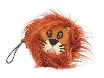 GUCCI 
Lion motif star clutch bag
in brown...