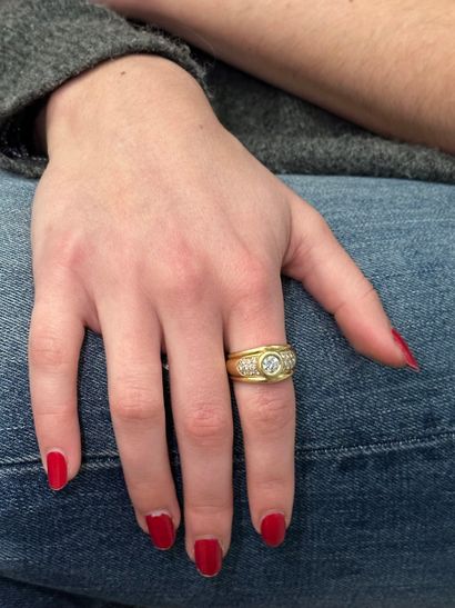 Bague jonc d'homme
en or jaune 18K 750°/°°...