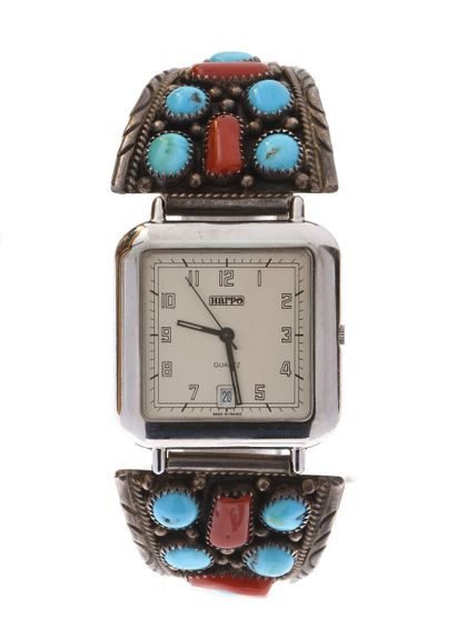 HARPO
Steel ladies' watch, square case, cream...