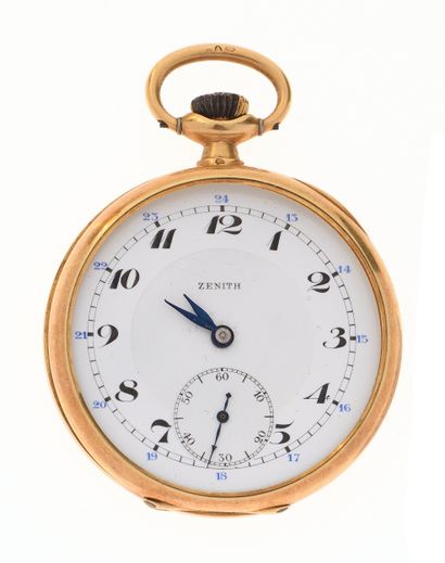 ZENITH
Montre de gousset en or jaune 18K...