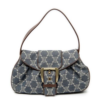 CELINE
Sac à main porté épaule en toile denim...