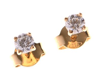 Paire de boutons d'oreilles 
en or jaune...