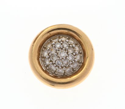 Bague et pendentif
en or jaune 18k 750°/°°...