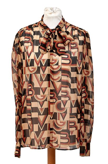 Giambattista VALLI
Silk blouse with GBV motif,...