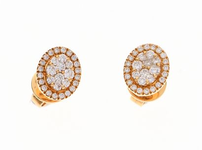 Paire de boucles d'oreilles
en or jaune 18k...