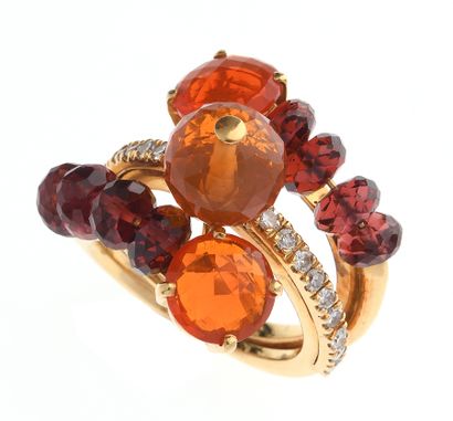 CAPET Paris
Bague en or jaune 18k 750°/°°...
