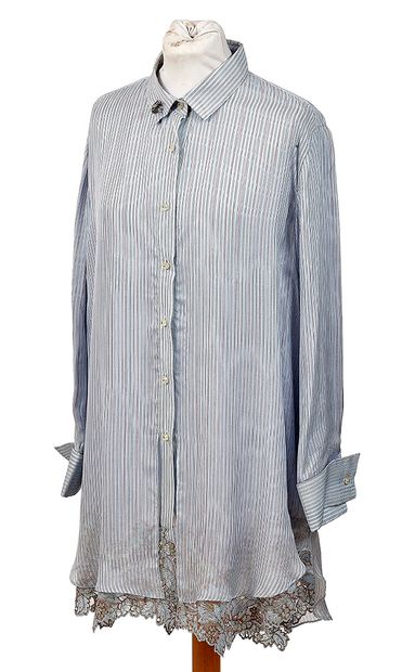 ERMANO SCERVINO
Blouse longue en soie rayée...