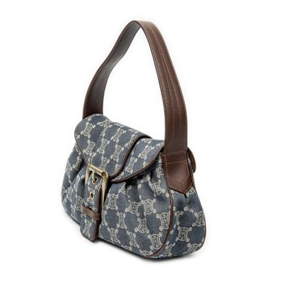 CELINE
Sac à main porté épaule en toile denim...
