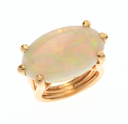 CAPET Paris
Bague en or jaune 18k 750°/°°,...