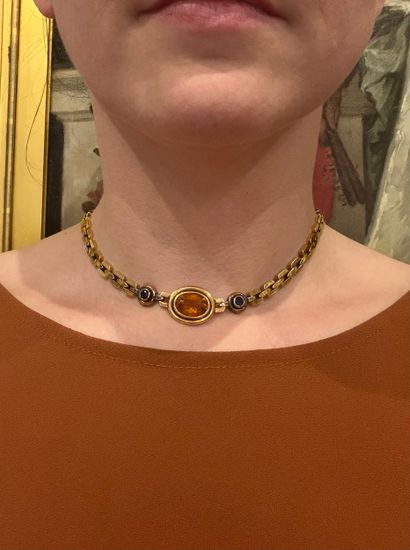 Collier ras du cou
en or jaune 18k 750°/°°...