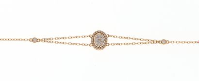 Bracelet 
en or jaune 18k 750°/°° formé de...