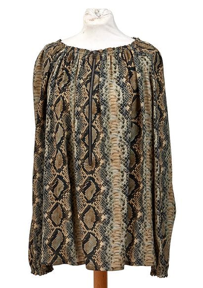 TOM FORD
Blouse en soie motif python.
Taille...