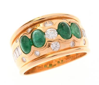 Importante bague jonc
en or jaune 18k 750°/°°...