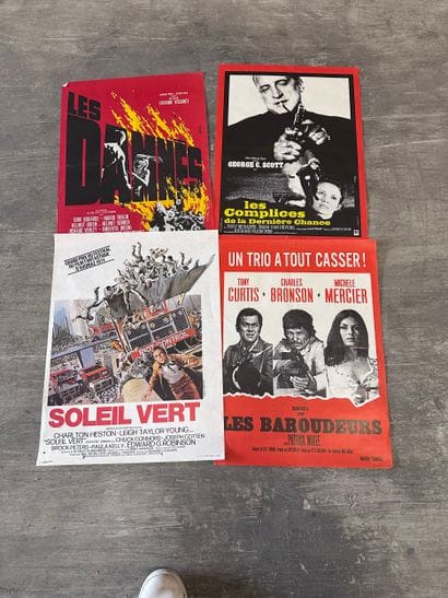Set of 4 POSTERS of various films: Les Damnés,...