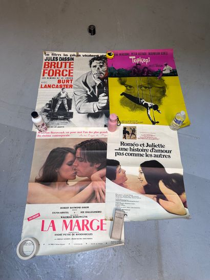 Ensemble de 4 affiches diverses : Topkapi,...