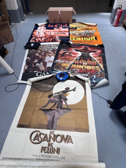 A set of historical film posters including:...