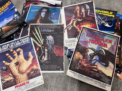 Set of about 50 B-movie exhibition POSTERS,...