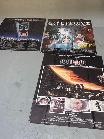 Four sci-fi/fantasy movie posters including:...