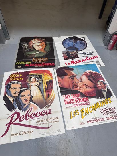 Ensemble d'affiches de films d'Alfred Hitchcok...