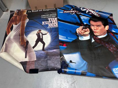 Three James Bond movie posters including:...
