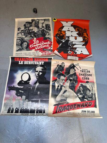 Ensemble d'affiches de films policiers comprenant...