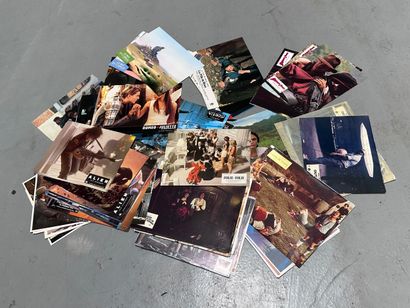 A large number of photos and movie posters...