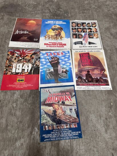 Set of 7 war movie POSTERS: Apocalypse Now,...