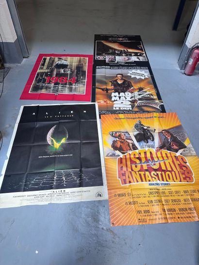 Five sci-fi/fantasy movie posters including:...