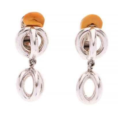 ARTHUS BERTRAND
Silver earrings, clip-on...