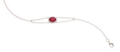 Bracelet 
in 18k white gold (750°/°°), featuring...