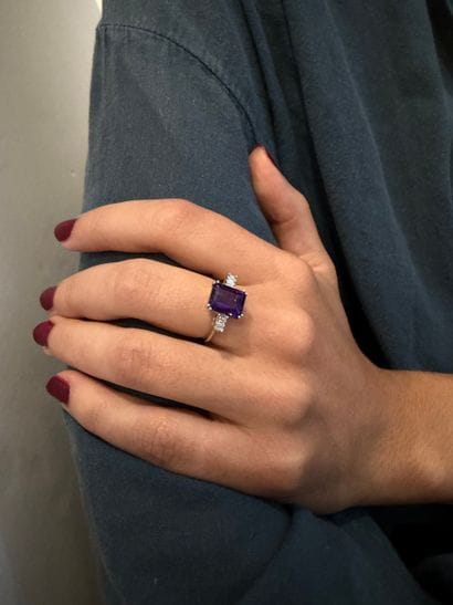 Ring
in 18k white gold (750°/°°) set with...