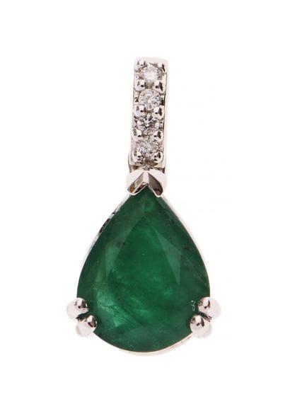 Pear-shaped pendant
in 18k white gold (750°/°°)...