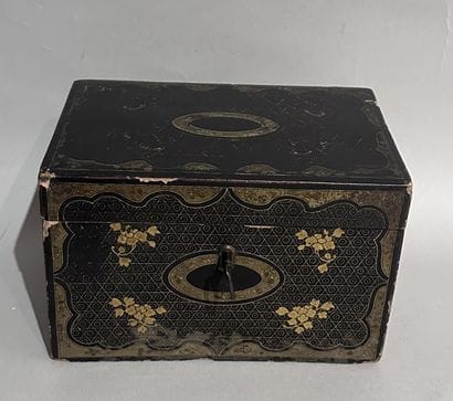 JAPON
ENCRIER double en bois laqué noir et...