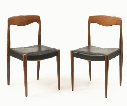 Travail danois 1960
Paire de chaises en bois...
